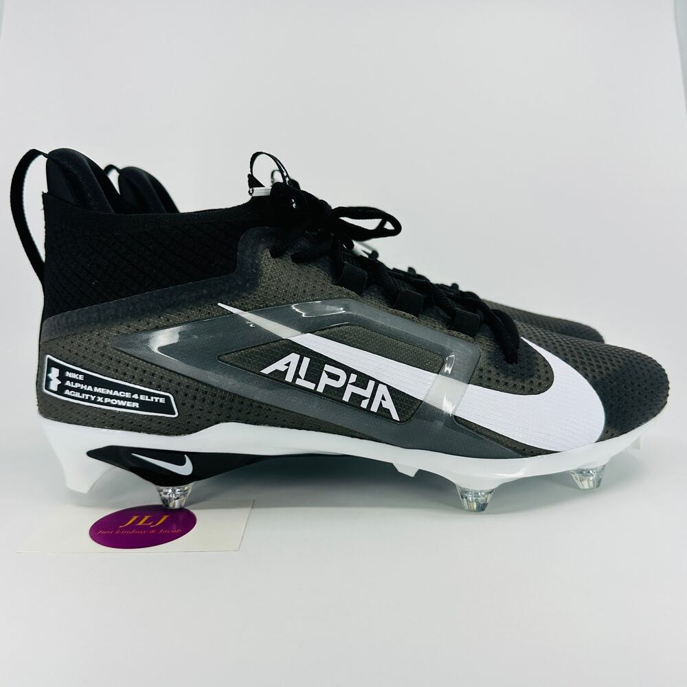 Nike Mens Alpha Menace 4 Elite D Detachable Football Cleats HF4550-001 Size 12.5